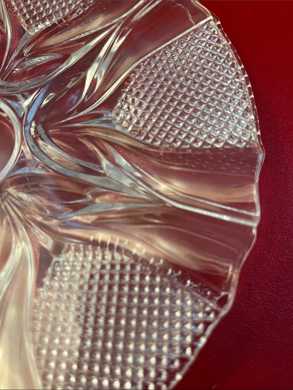 Vtg. Cristal d' Arques Royale Glass Salad Dessert Plates 7.5 set of 2